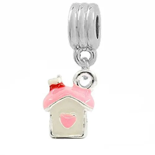 Off White House European Bead Compatible for Most European Snake Chain Bracelet