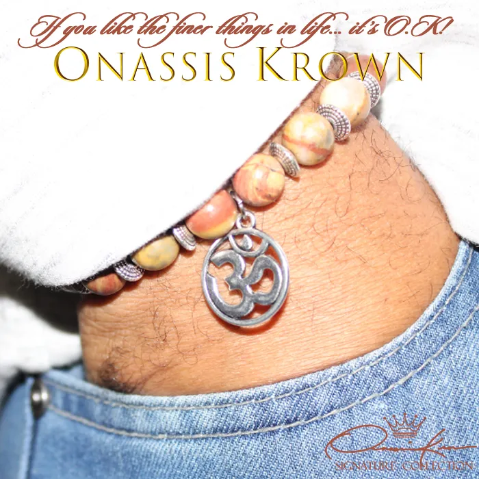 OM Aum Symbol Bead Bracelet