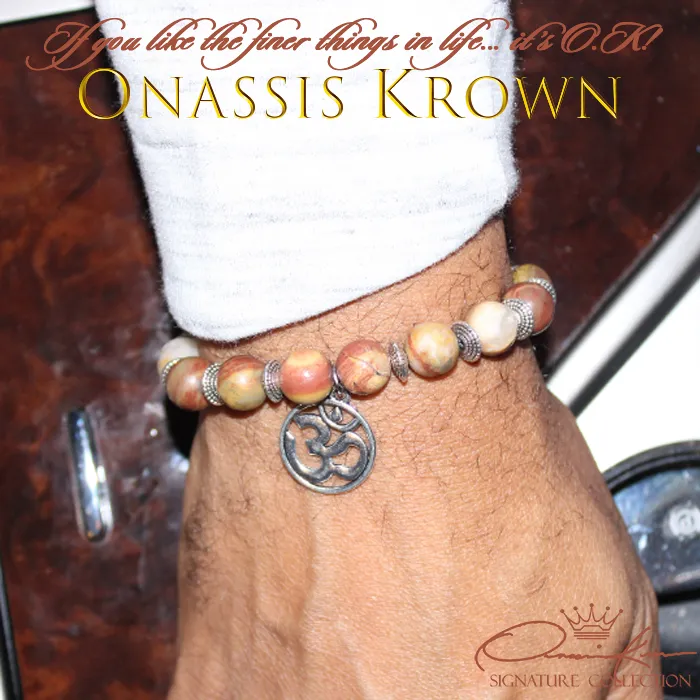 OM Aum Symbol Bead Bracelet