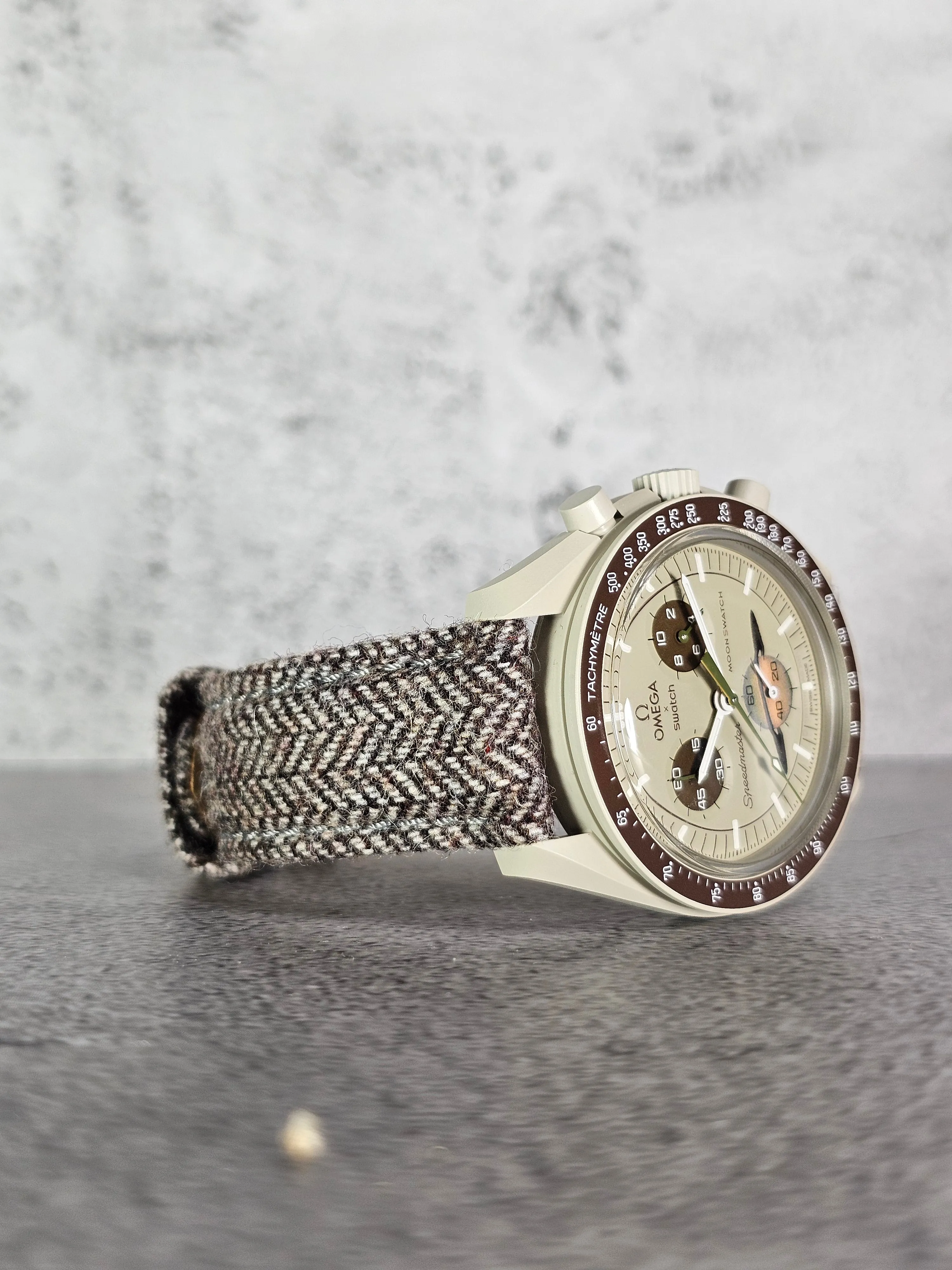 Omega X Swatch MoonSwatch Saturn Strap: Tweed