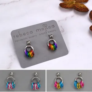 Omnisexual Pride Tiny Flag Earring Studs