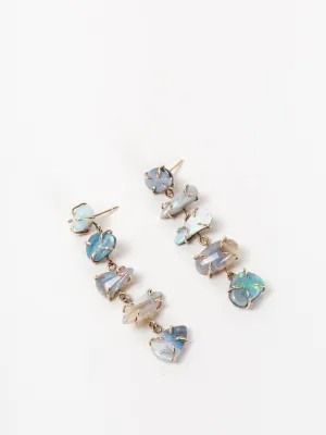 opal freeform drop earrings
