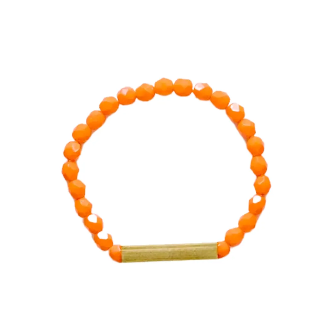 Orange Bead Bracelet