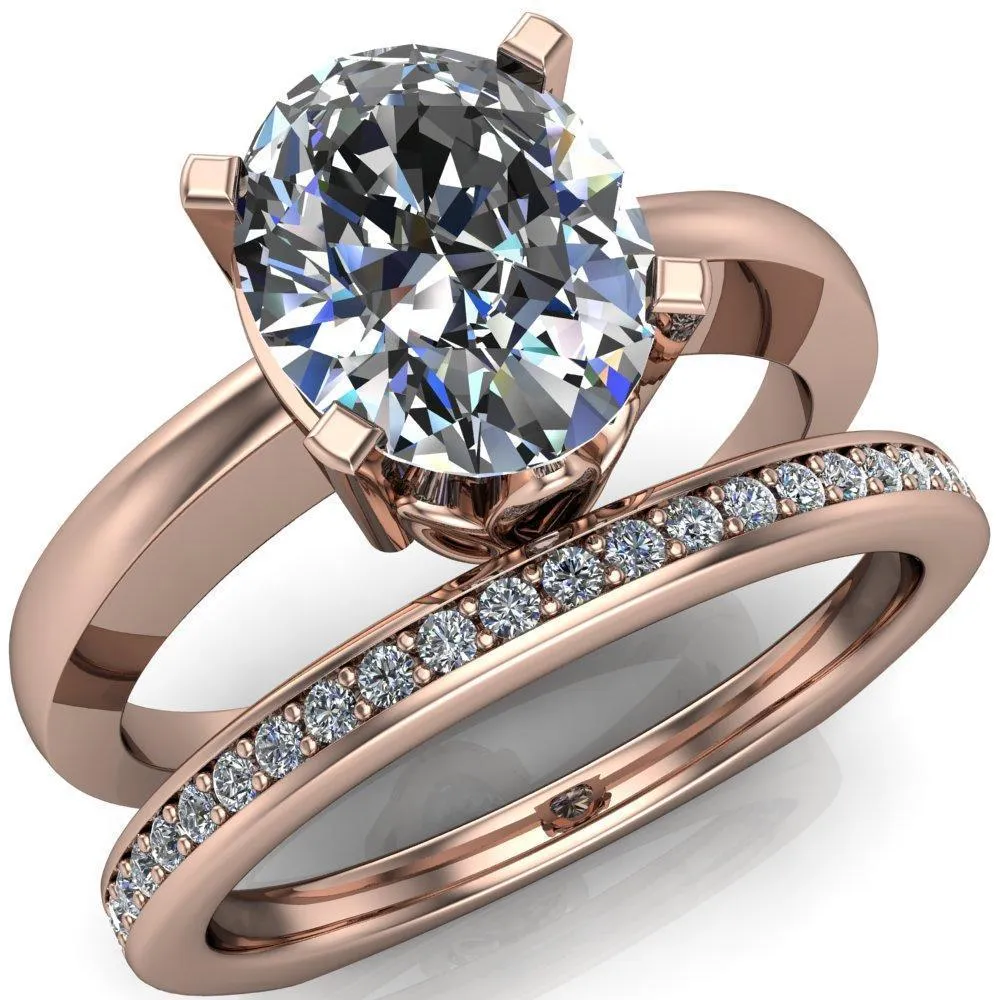Oreli Oval Center Stone 4 Prong Basket Setting