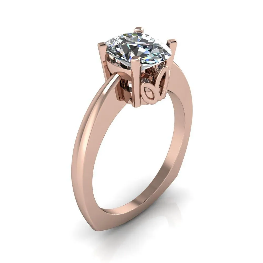 Oreli Oval Center Stone 4 Prong Basket Setting