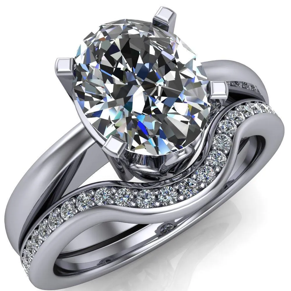 Oreli Oval Center Stone 4 Prong Basket Setting
