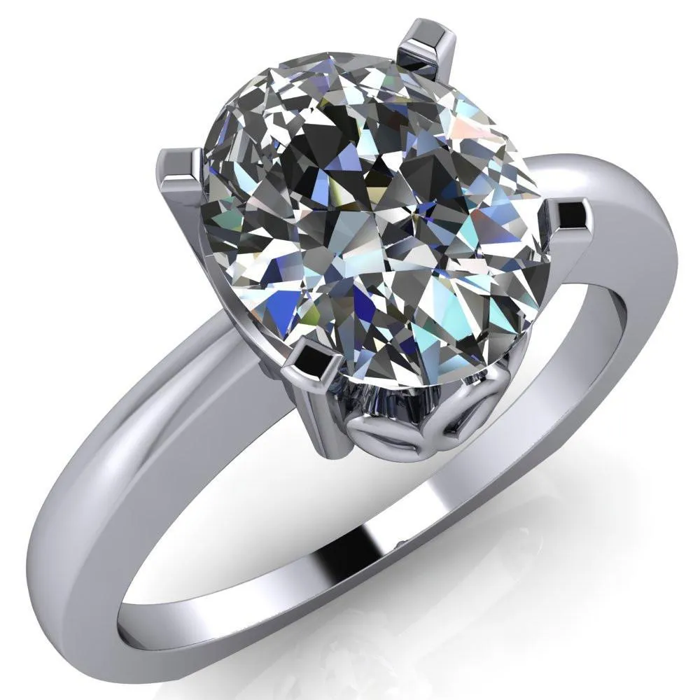 Oreli Oval Center Stone 4 Prong Basket Setting