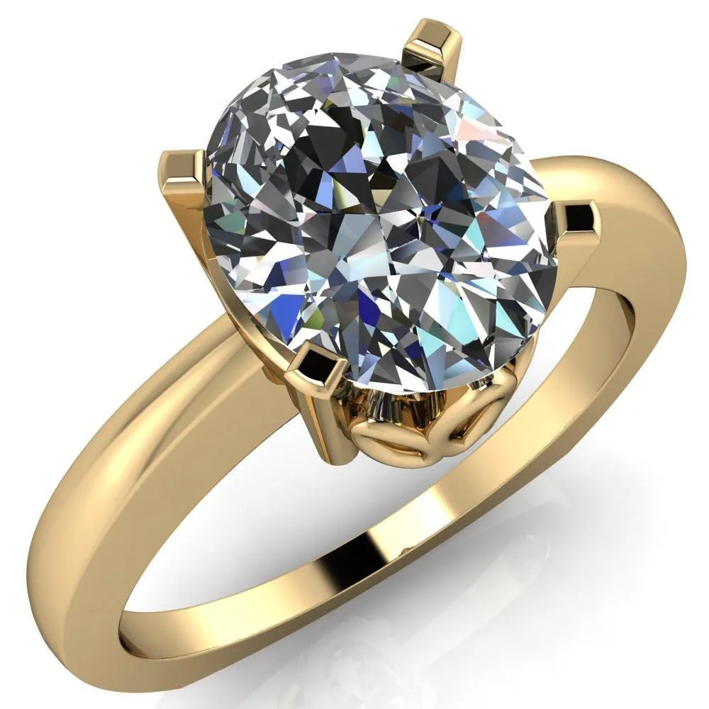 Oreli Oval Center Stone 4 Prong Basket Setting