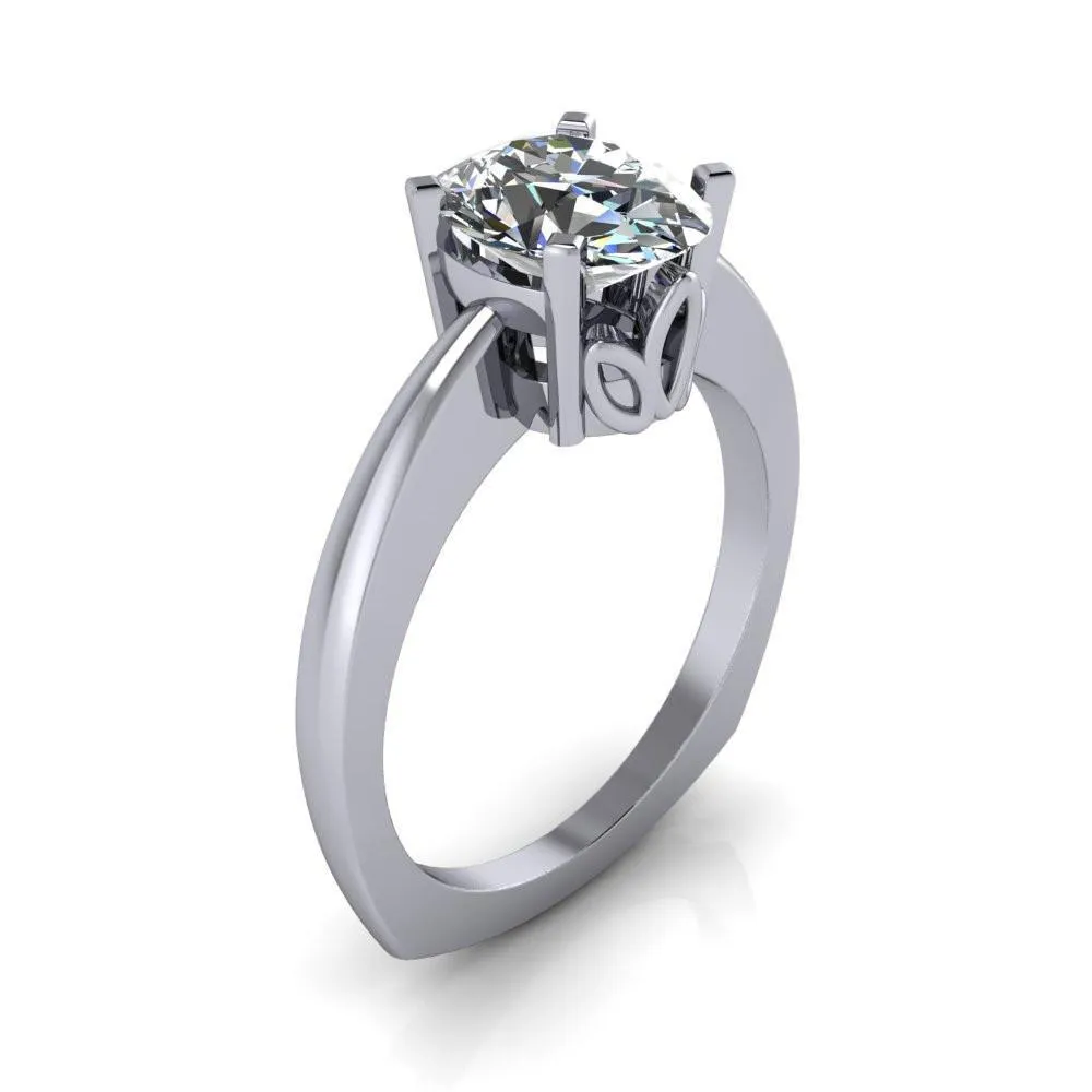 Oreli Oval Center Stone 4 Prong Basket Setting
