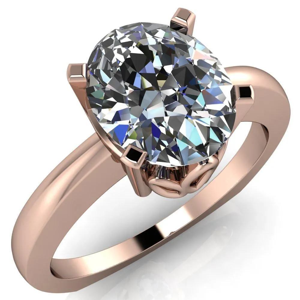 Oreli Oval Center Stone 4 Prong Basket Setting