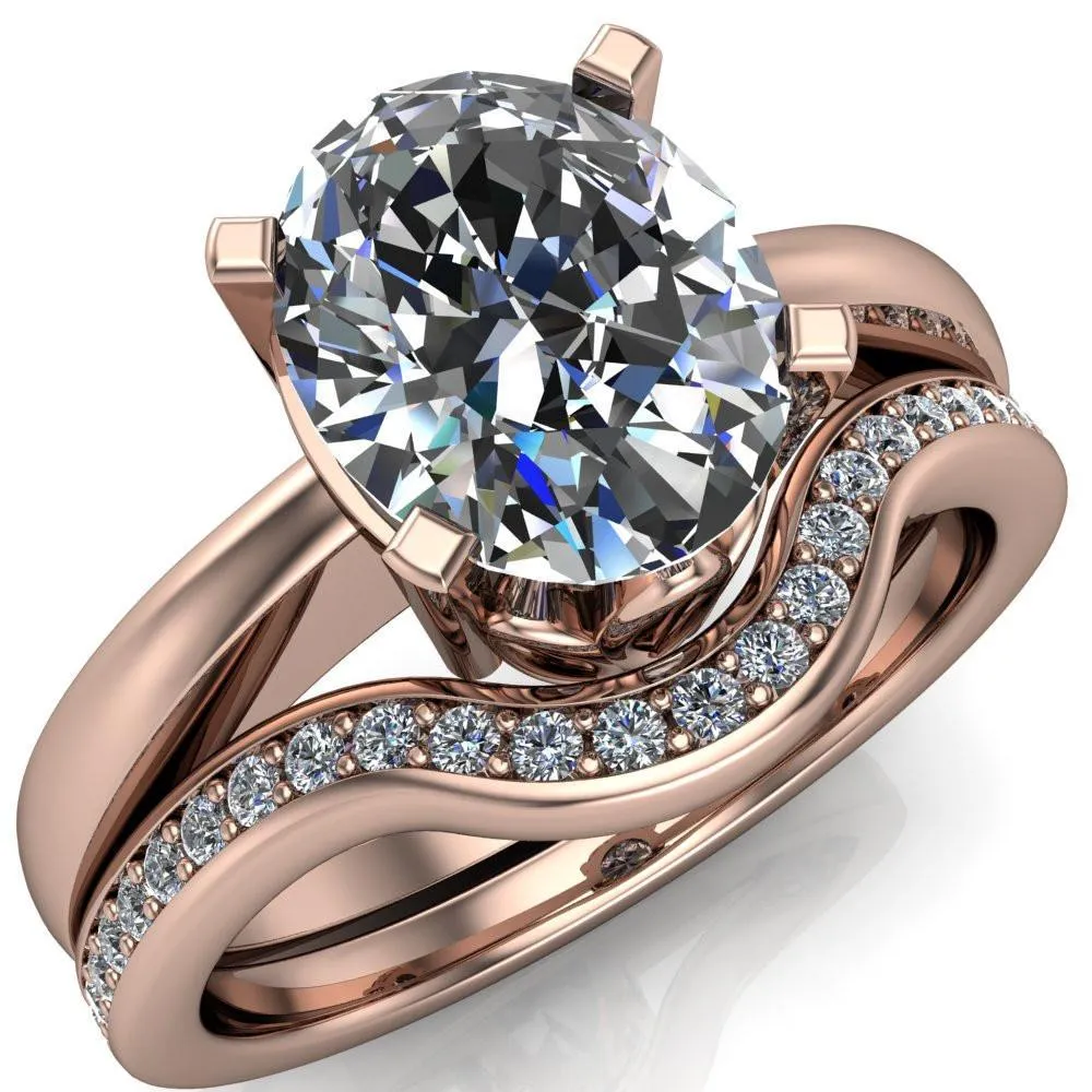 Oreli Oval Center Stone 4 Prong Basket Setting