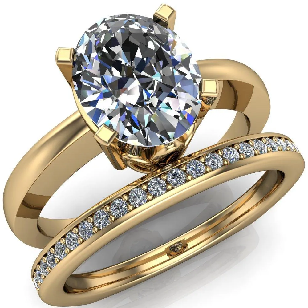 Oreli Oval Center Stone 4 Prong Basket Setting