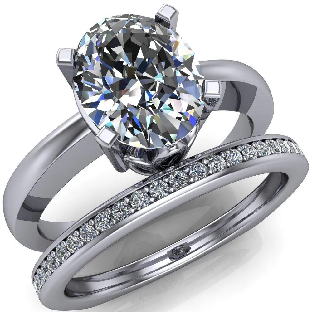 Oreli Oval Center Stone 4 Prong Basket Setting