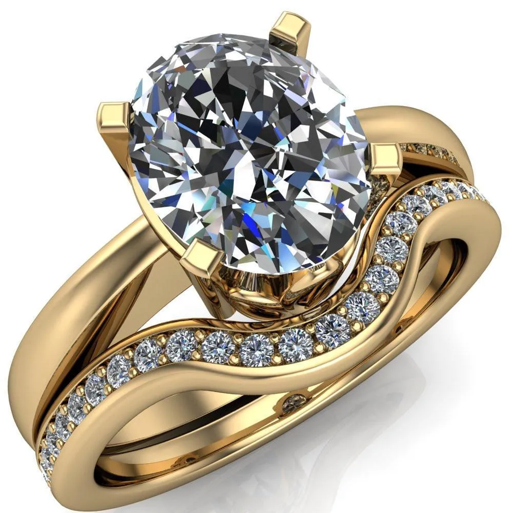 Oreli Oval Center Stone 4 Prong Basket Setting