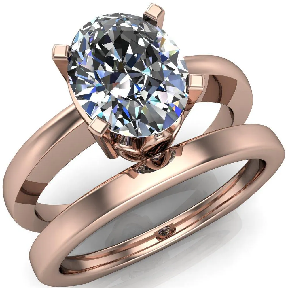 Oreli Oval Center Stone 4 Prong Basket Setting
