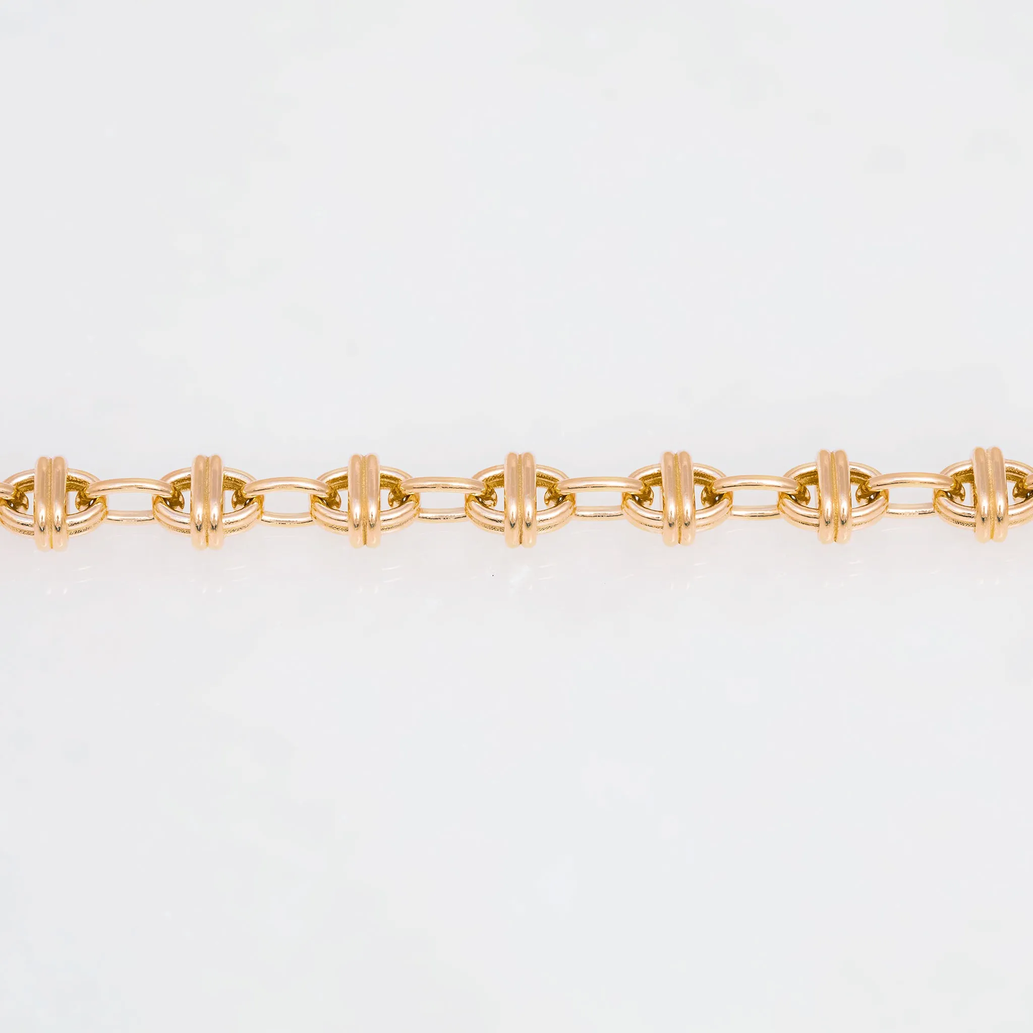Oval Chain Necklace, 18K Yellow Gold, Small Link, 18"