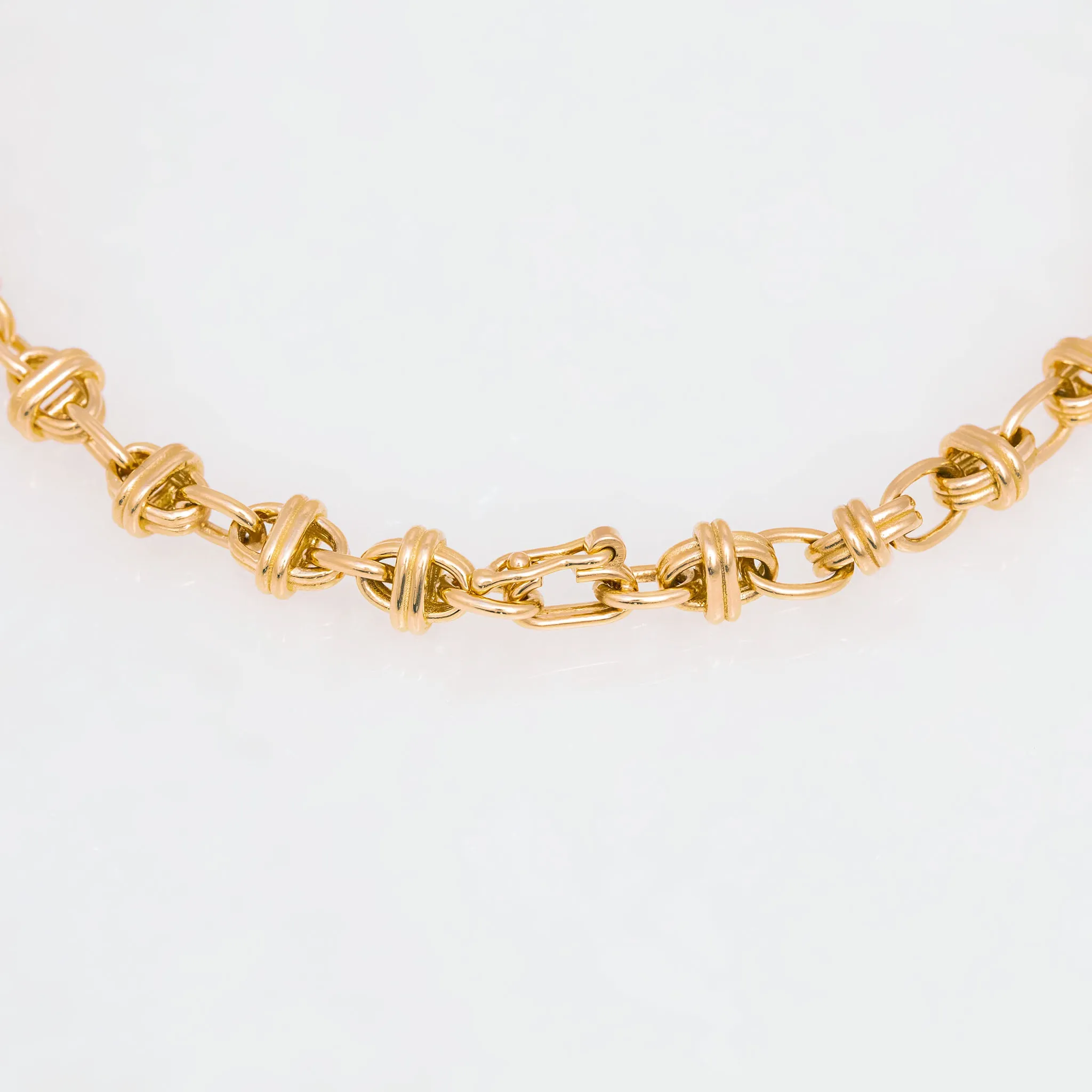 Oval Chain Necklace, 18K Yellow Gold, Small Link, 18"