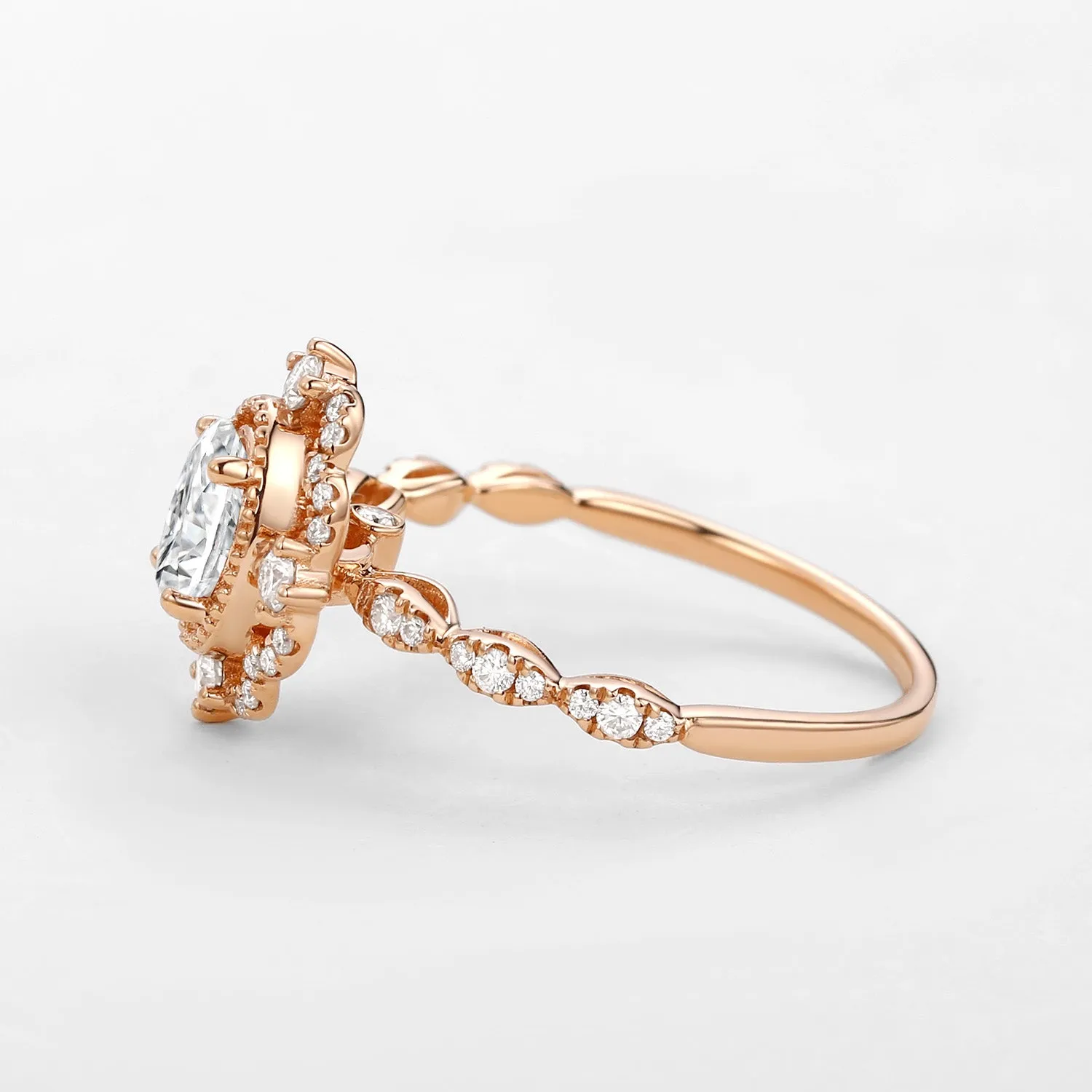 Oval Shaped Moissanite Engagement Bridal Ring - Neriah