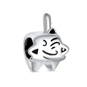 Oxidized .925 Sterling Silver Tooth Fairy Dentist Charm Bead European Bracelet