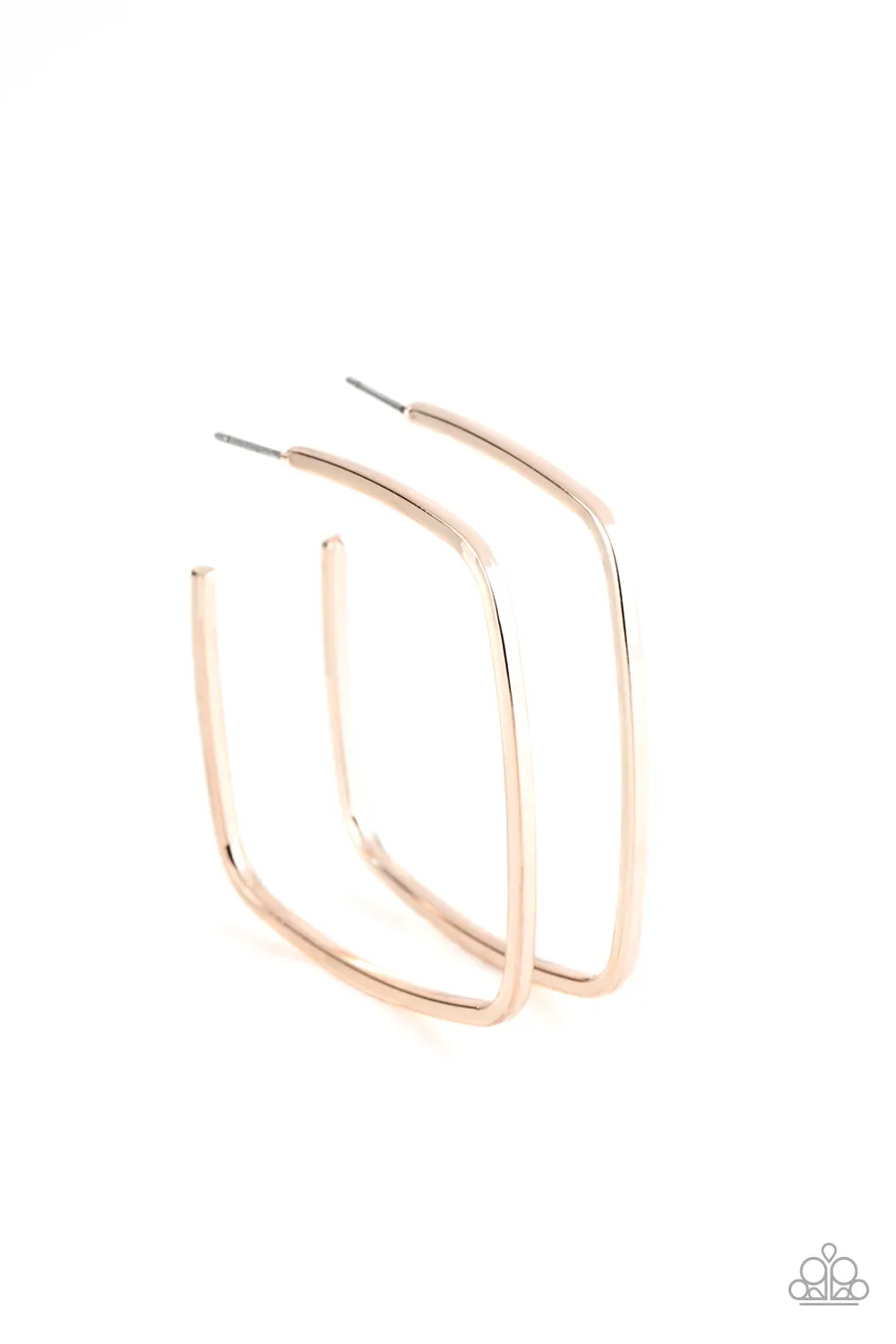 Paparazzi Brazen Beauty - Rose Gold Hoop Earrings