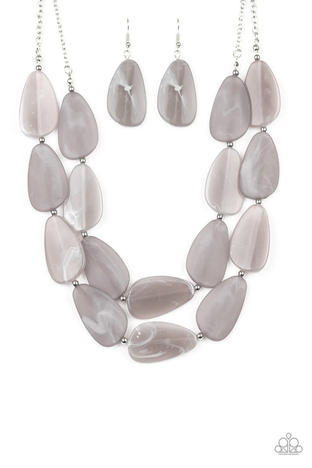 Paparazzi Colorfully Calming - Silver Necklace