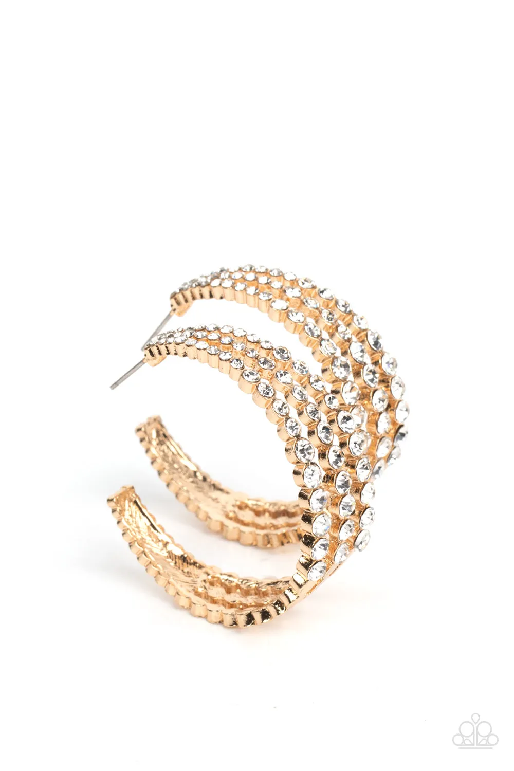 Paparazzi - Cosmopolitan Cool - Gold Earrings