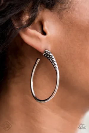 Paparazzi Fully Loaded - Silver Hoop Earrings