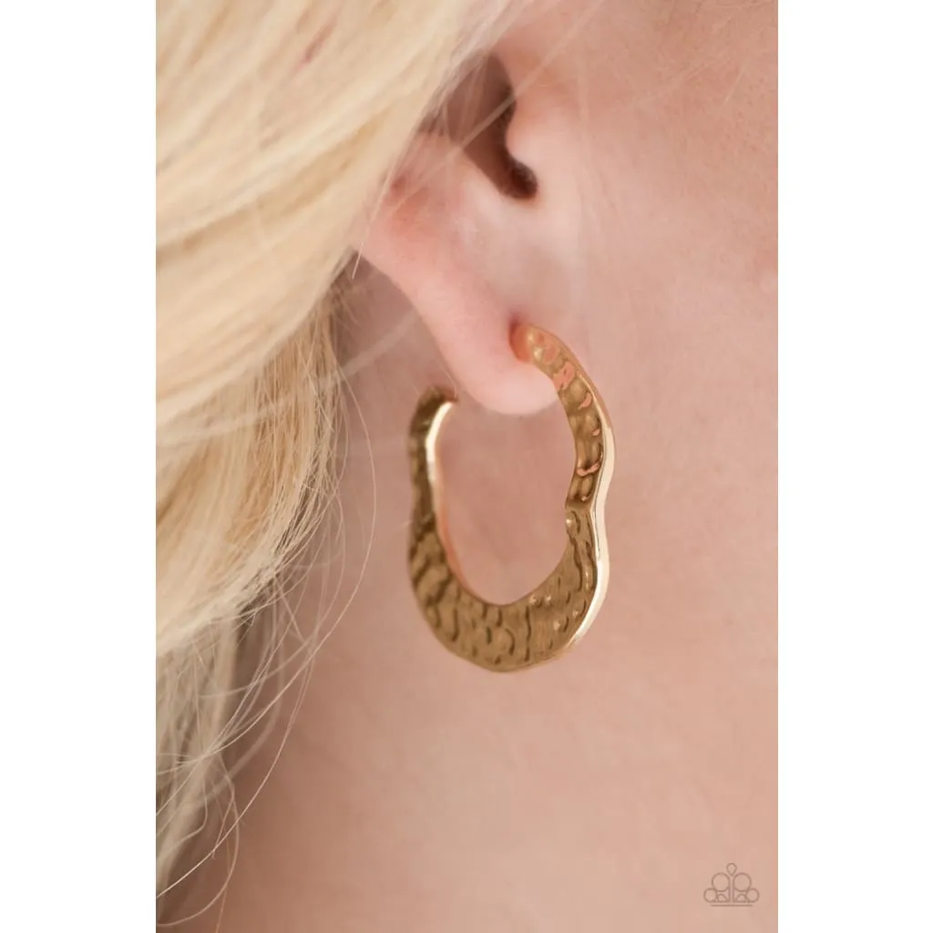 Paparazzi Gypsy Grandeur - Gold Earrings
