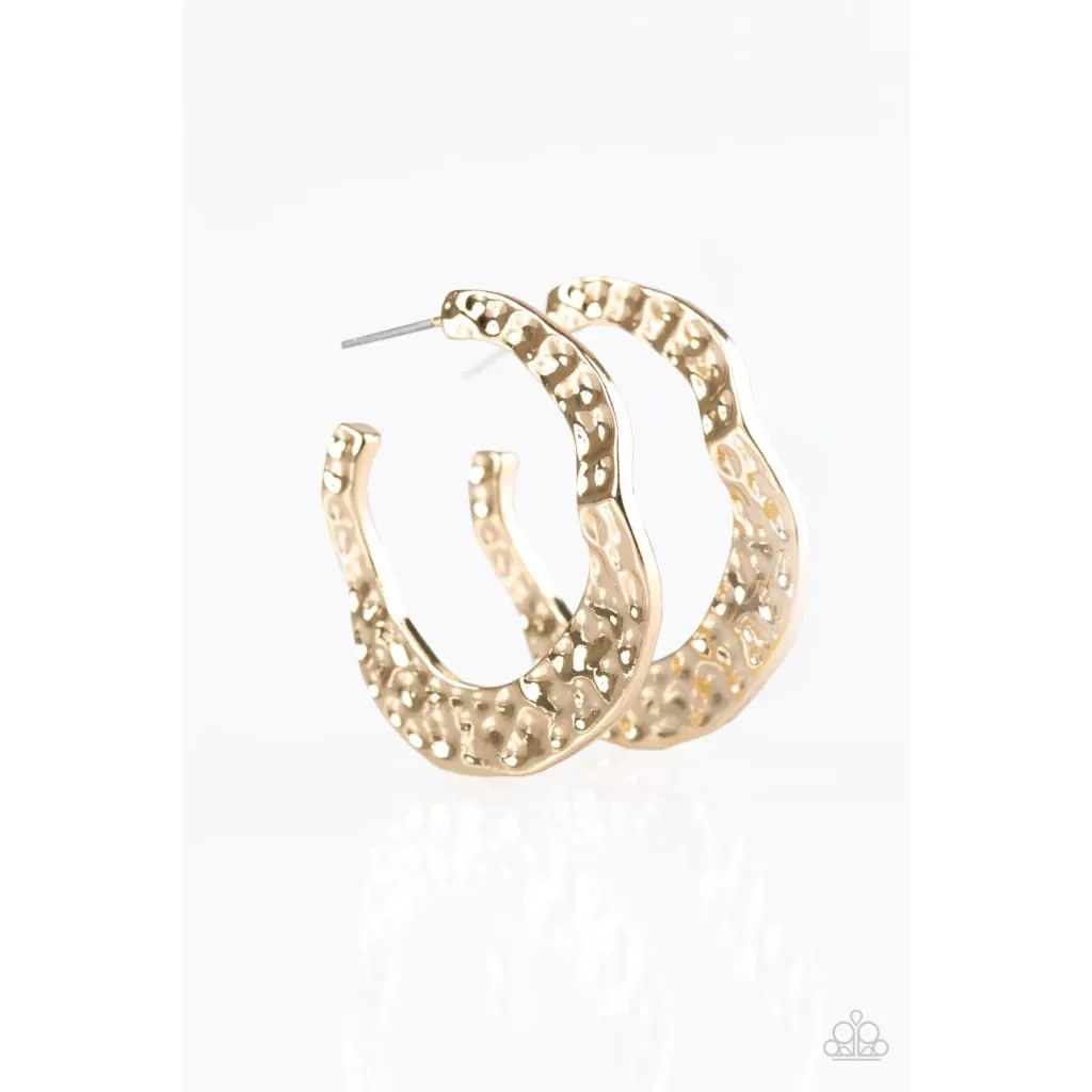 Paparazzi Gypsy Grandeur - Gold Earrings