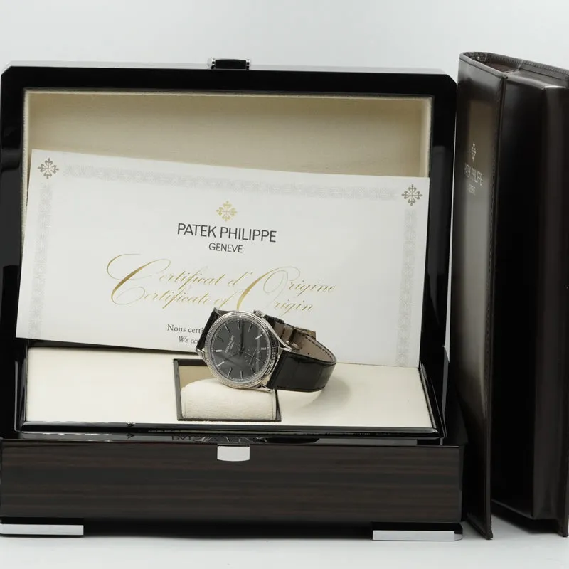 Patek Philippe Calatrava 6119G Charcoal Grey Dial 18K White Gold B&P 2021 39mm