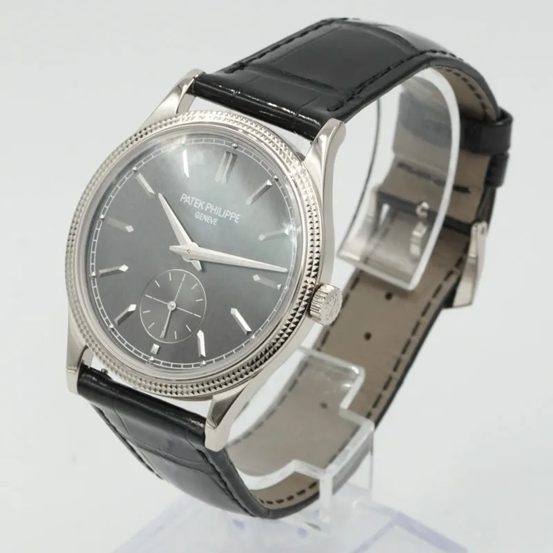 Patek Philippe Calatrava 6119G Charcoal Grey Dial 18K White Gold B&P 2021 39mm