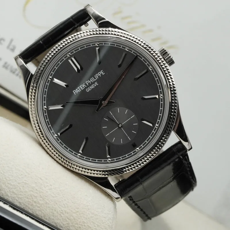 Patek Philippe Calatrava 6119G Charcoal Grey Dial 18K White Gold B&P 2021 39mm