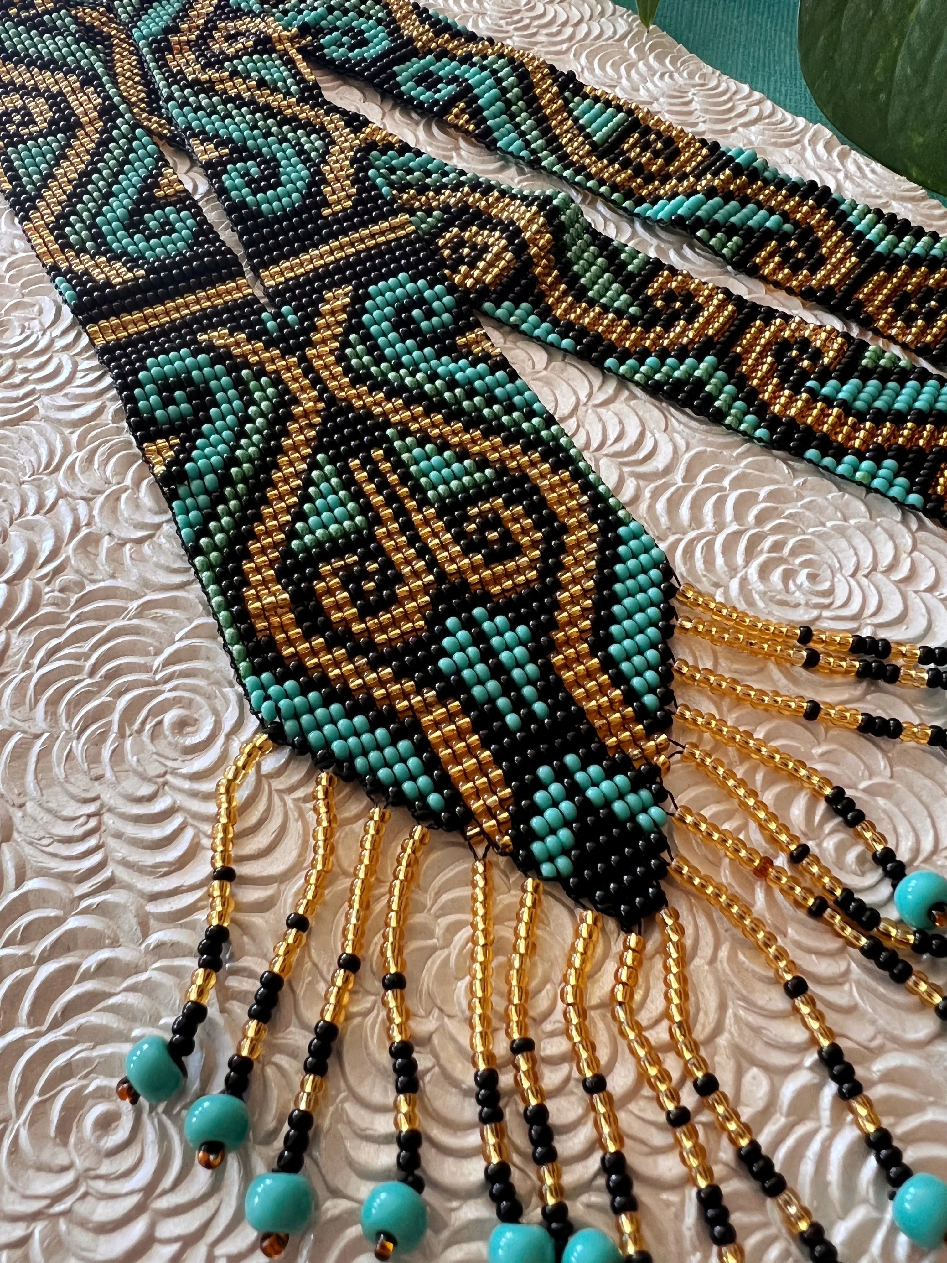 Patty Long Glass Bead Statement Necklace
