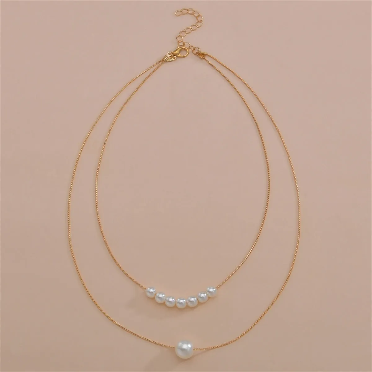 Pearl & 18K Gold-Plated Beaded Layered Necklace