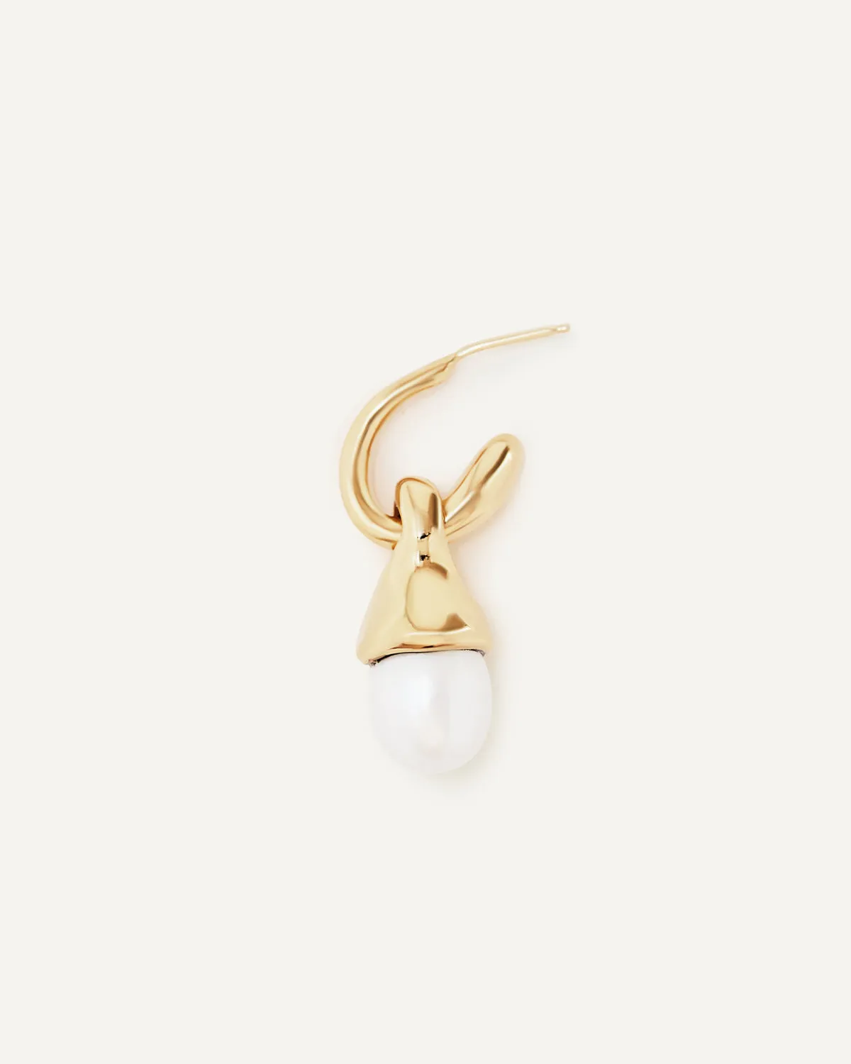 pearl hoop gold