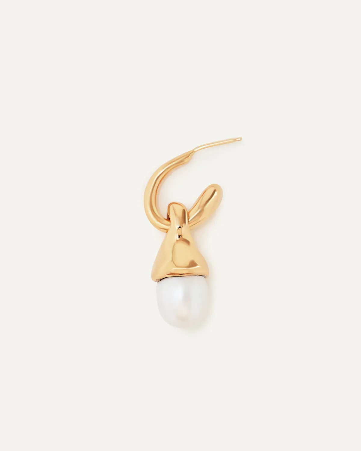pearl hoop gold
