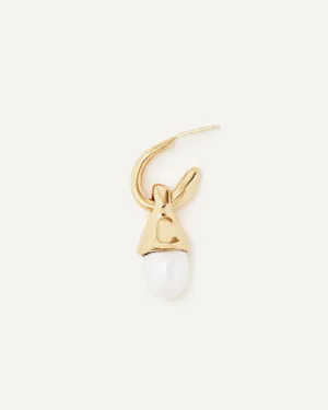 pearl hoop gold