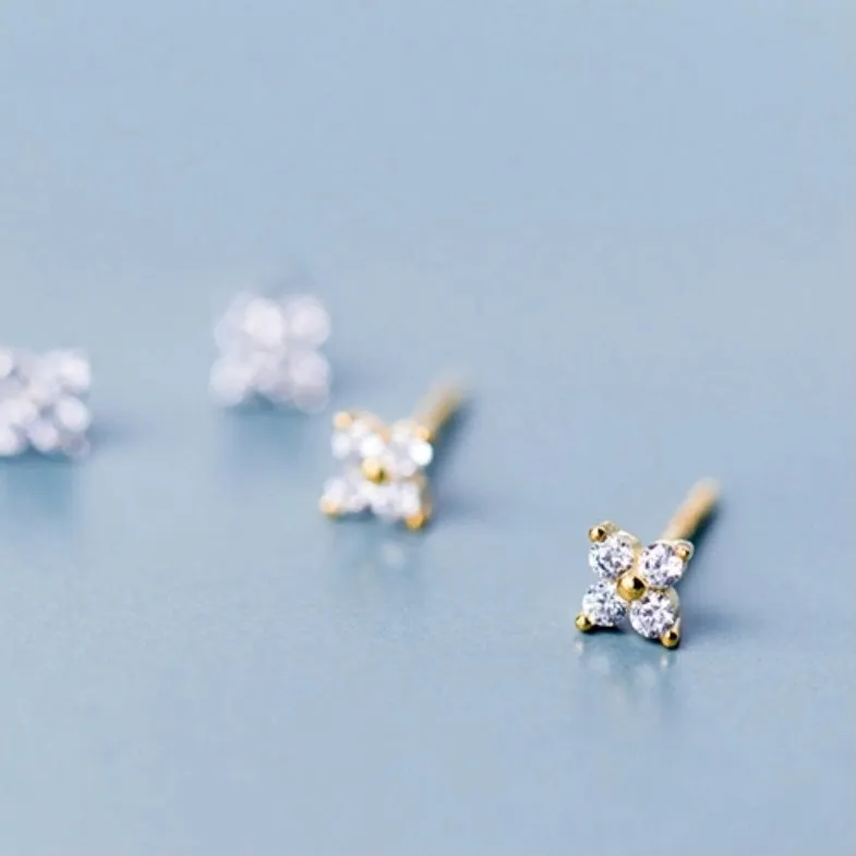 Pedals Flower Small Huggie Stud Earring-SH048