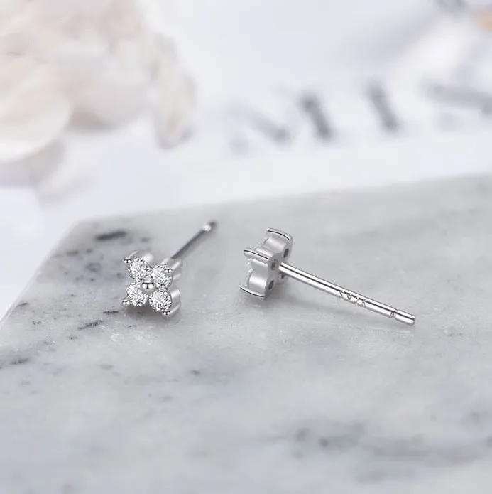 Pedals Flower Small Huggie Stud Earring-SH048