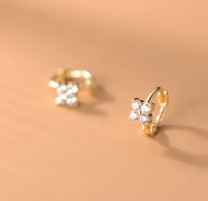 Pedals Flower Small Huggie Stud Earring-SH048