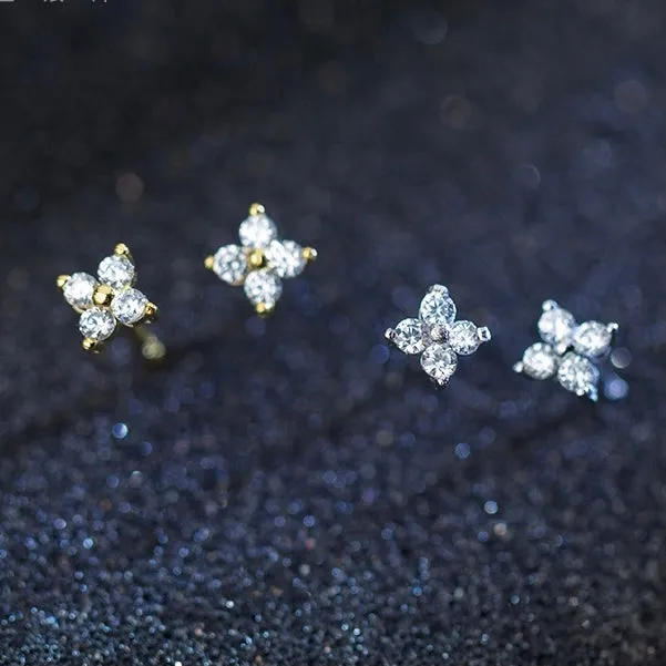 Pedals Flower Small Huggie Stud Earring-SH048