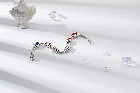 Peru Flag Bead Charm