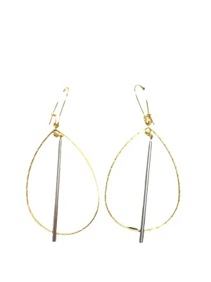Petite Double Bail Hoop Spike - Gold & Silver