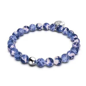 Picasso Porcelain Bracelet | Cobalt and Cream