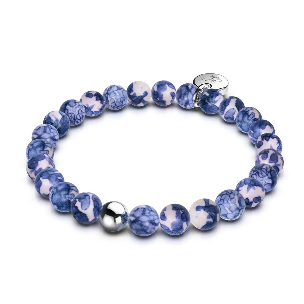 Picasso Porcelain Bracelet | Cobalt and Cream