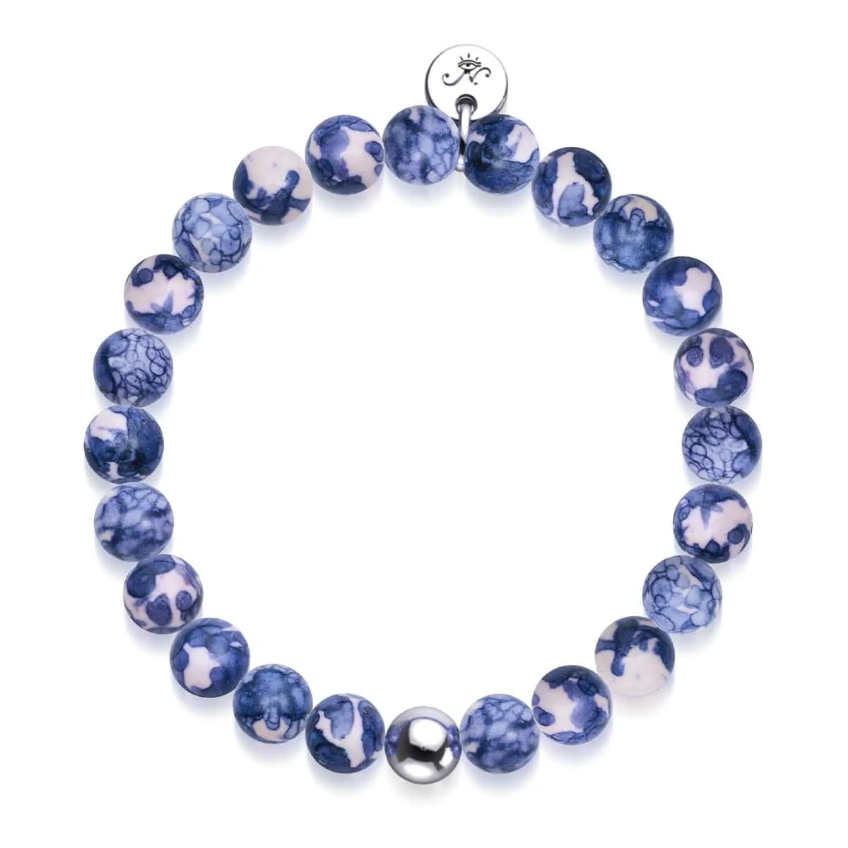 Picasso Porcelain Bracelet | Cobalt and Cream