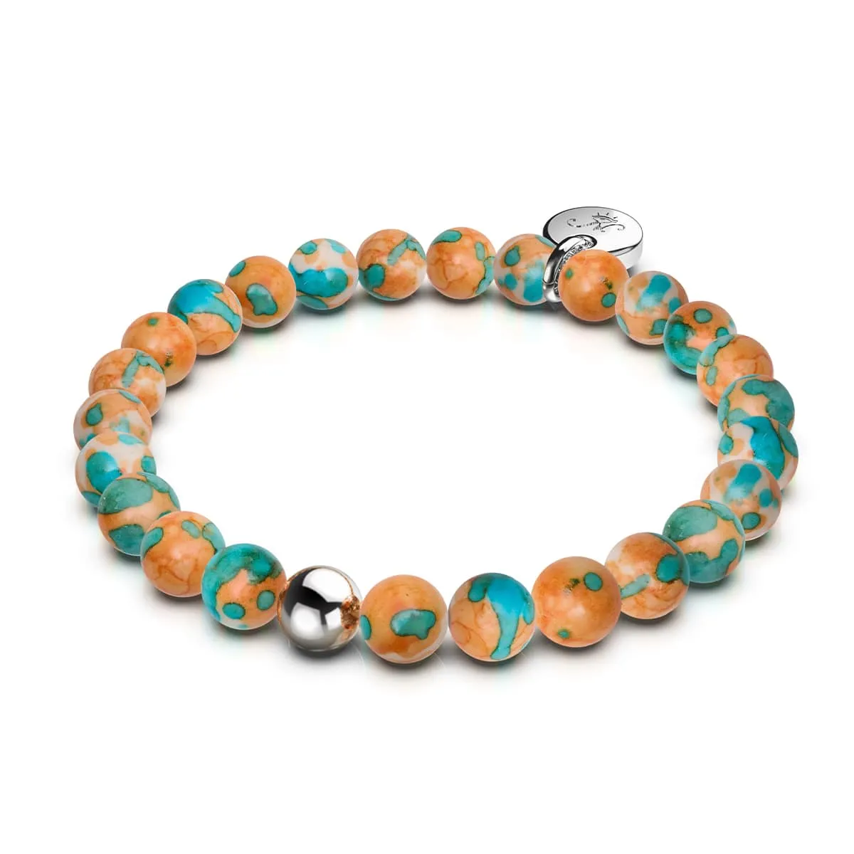 Picasso Porcelain Bracelet | Tangerine Turquoise