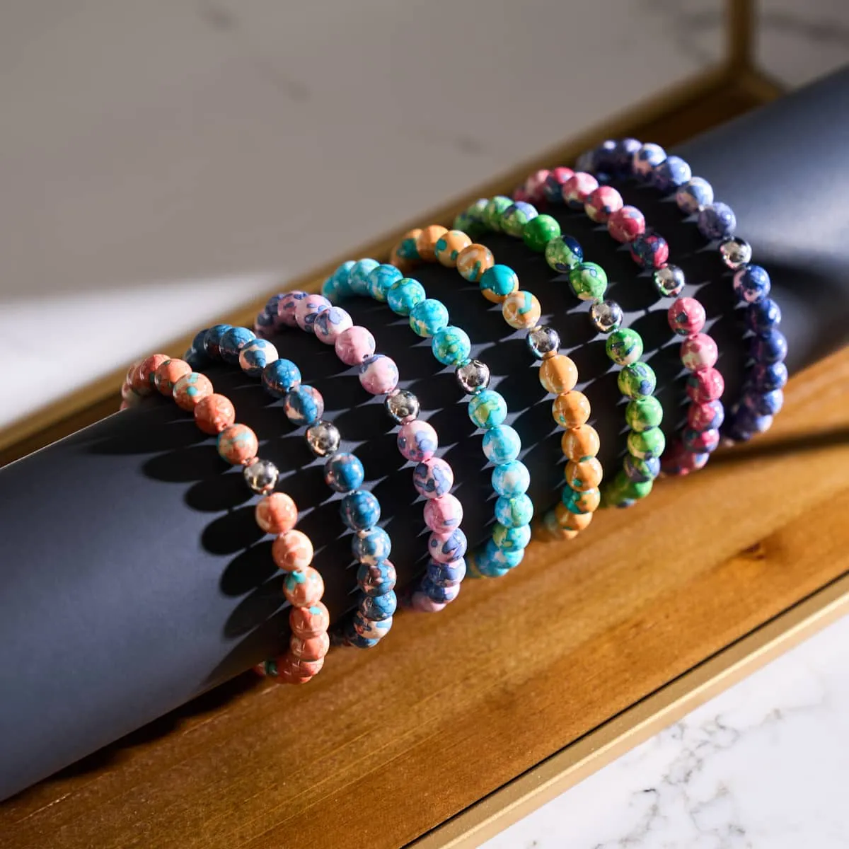 Picasso Porcelain Bracelet | Tangerine Turquoise
