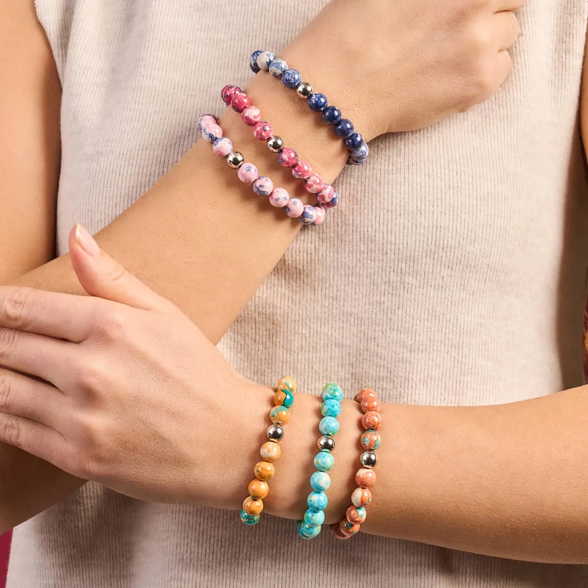 Picasso Porcelain Bracelet | Tangerine Turquoise