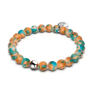 Picasso Porcelain Bracelet | Tangerine Turquoise